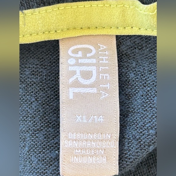 Athleta Girl Double Layer Top Crew Neck Long Sleeve XL/14 - Picture 5 of 8